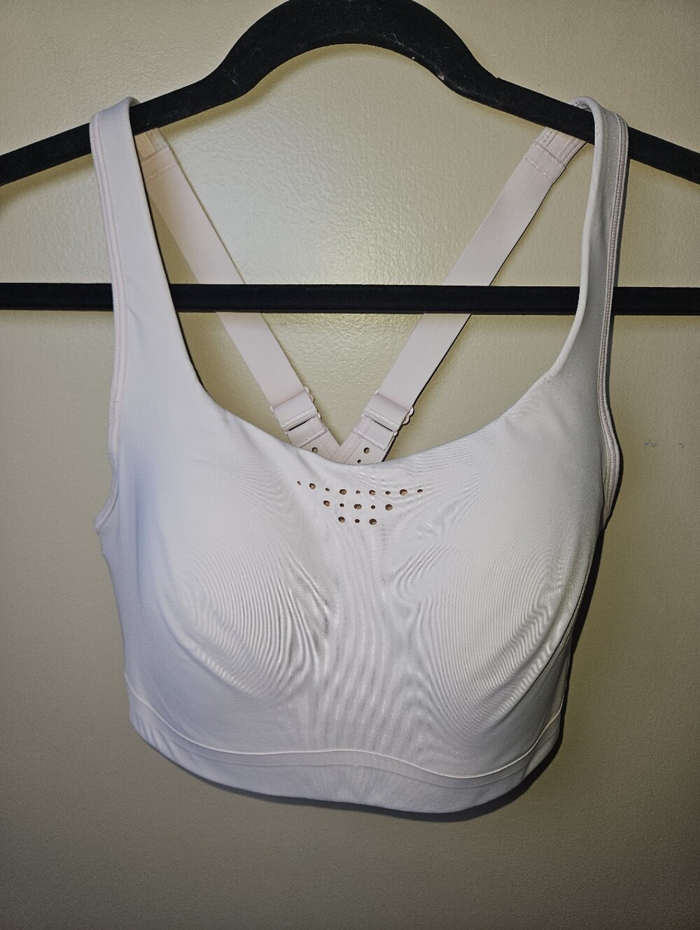 Athleta Pink Padded Criss Cross Full Coverage Sports Bra 32DD Athletic Gym